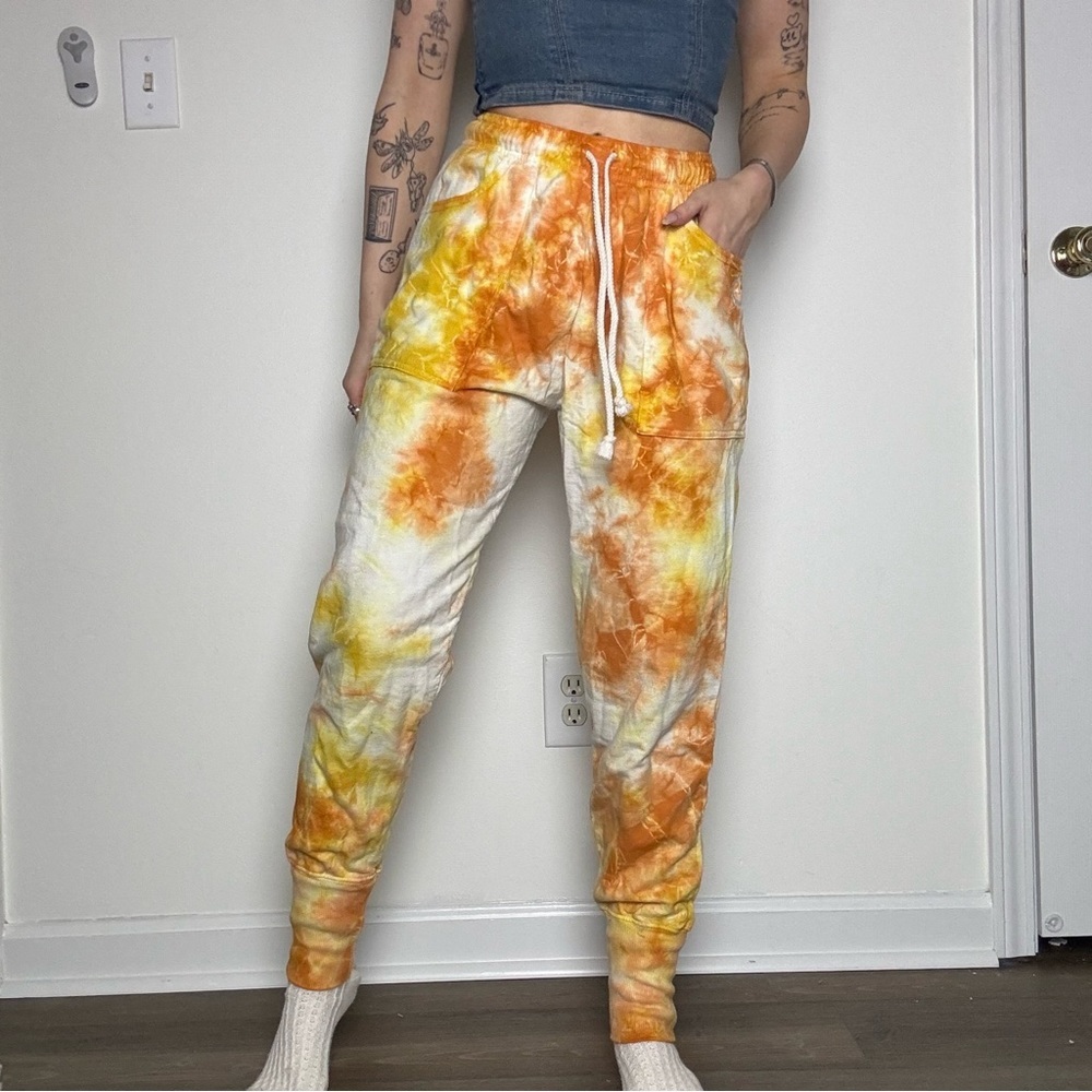 Big Bud Press Orange Tie Dye Joggers XS